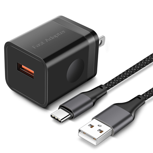 Power-7 Adaptive Fast Charging Wall Charger with USB C Cable 10 FT, Fast Charger Adapter Long Type C Cable Fast Charging for Samsung Galaxy S8/S9/S10 Plus/S20/S21/Note 8/9/10/20, A03s/A22 5G/A53/A13