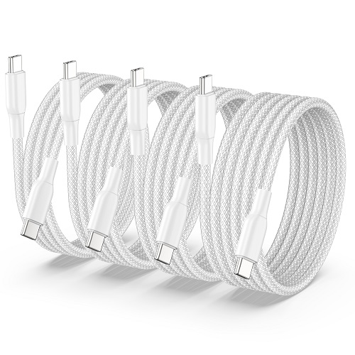USB C to C Cable for iPhone 15/15 Plus/15 Pro/15 Pro Max 60W 4 Pack [3FT+6FT+6FT+10FT] Type C Super Fast Charging Cord Nylon Braided Data Transfer Cord for iPad Pro 12.9/11 inch, iPad Air 5/4, Mini 6