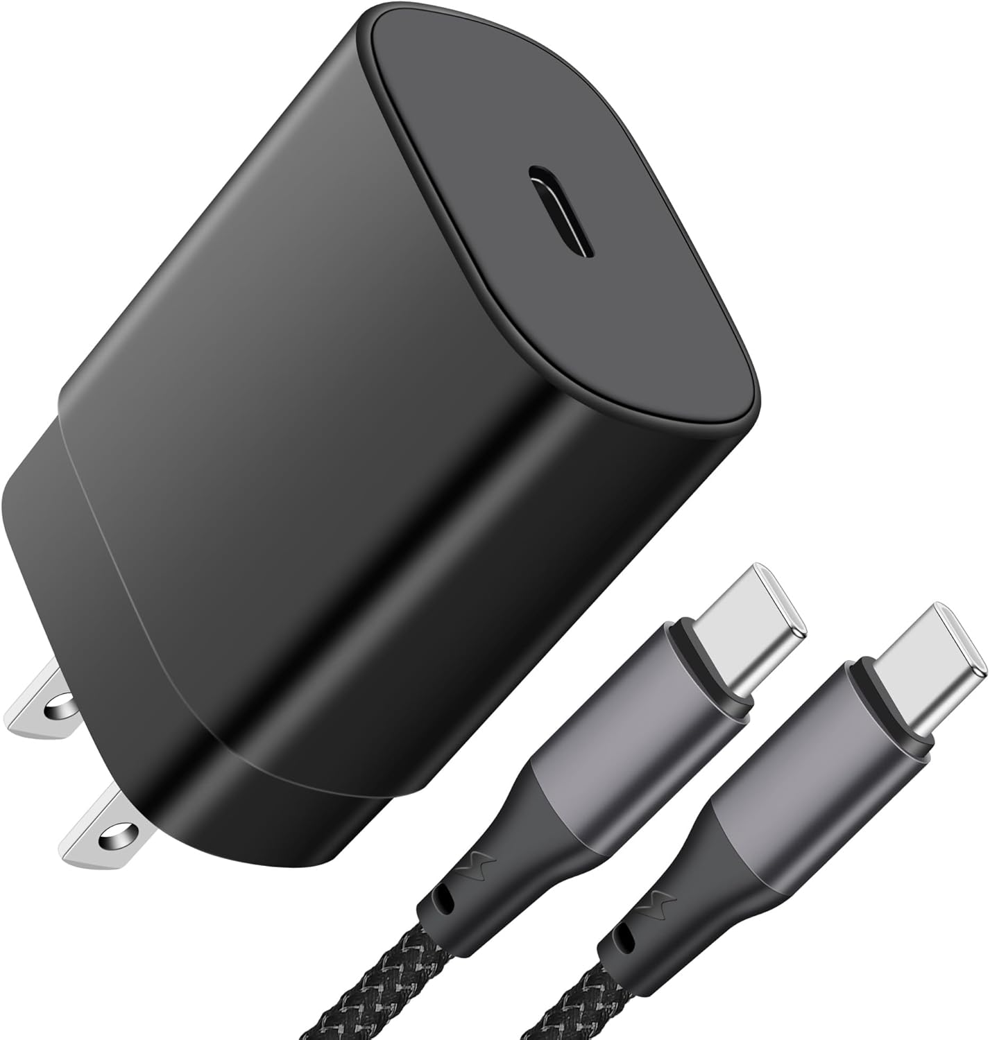 Type C Fast Charger, 25W USB C Wall Charger Super Fast Charging Block with 10FT USB C to C Cable for Samsung Galaxy S24/S23/S22/Ultra/S21/S20/S10, A55/A54/A53, Note 20/10/9, Pixel 8/7/6, Android Phone